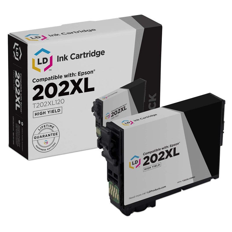 LD Products 202XL Remanufactured Replacements for Epson 202 Ink cartridges High Yield for use in Expression XP-5100, Workforce WF-2860 (Black, 1-Pack) - Image 1